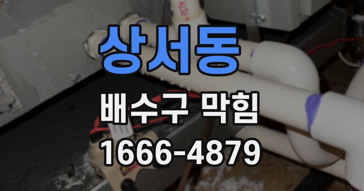 상서동 배수구 막힘