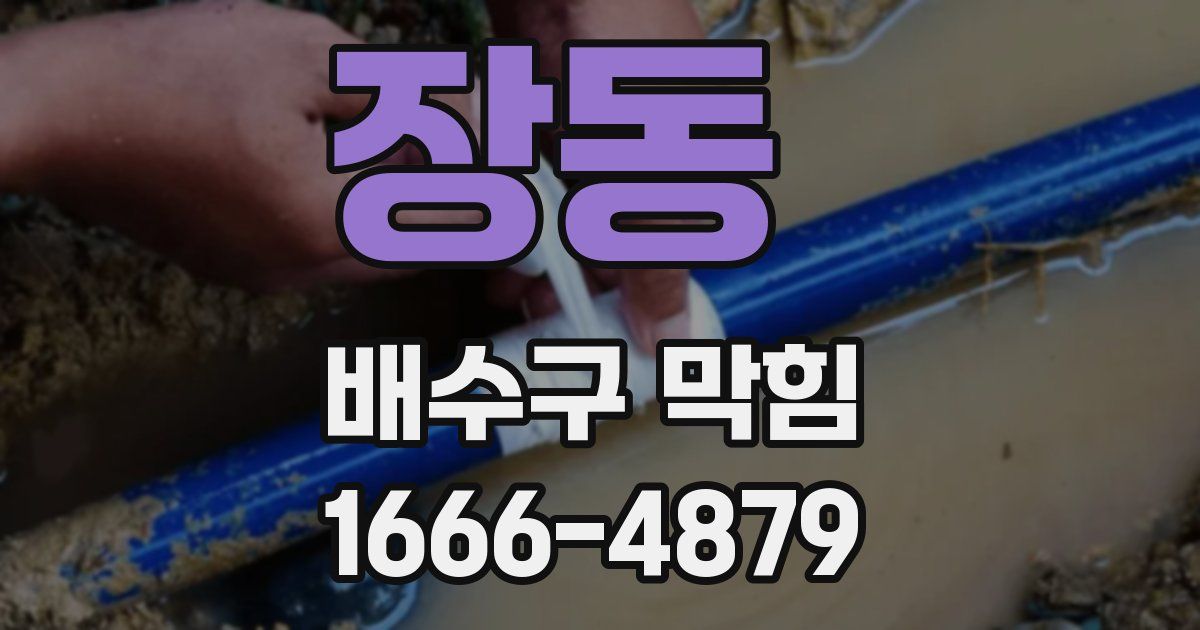 장동 배수구 막힘