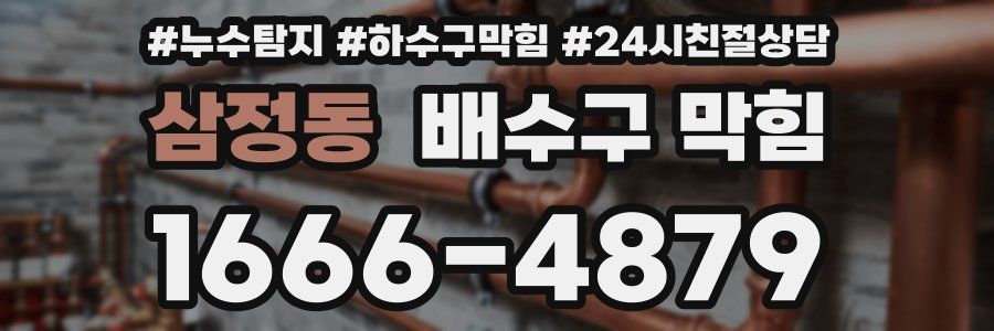 삼정동 배수구 막힘