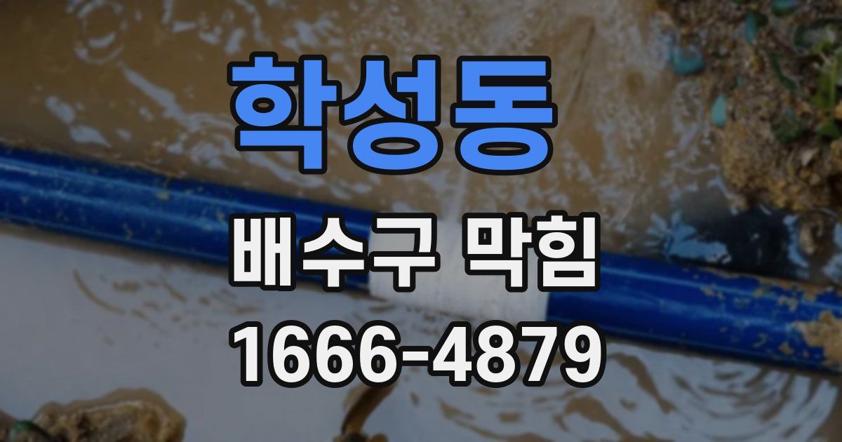 학성동 배수구 막힘