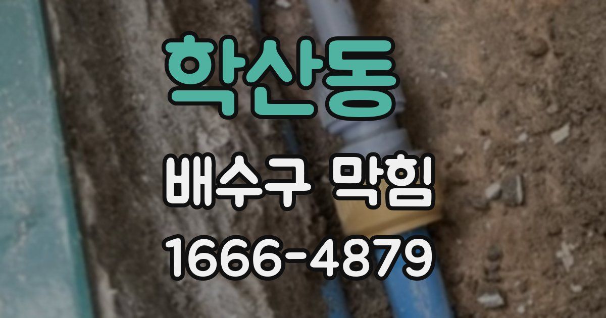 학산동 배수구 막힘