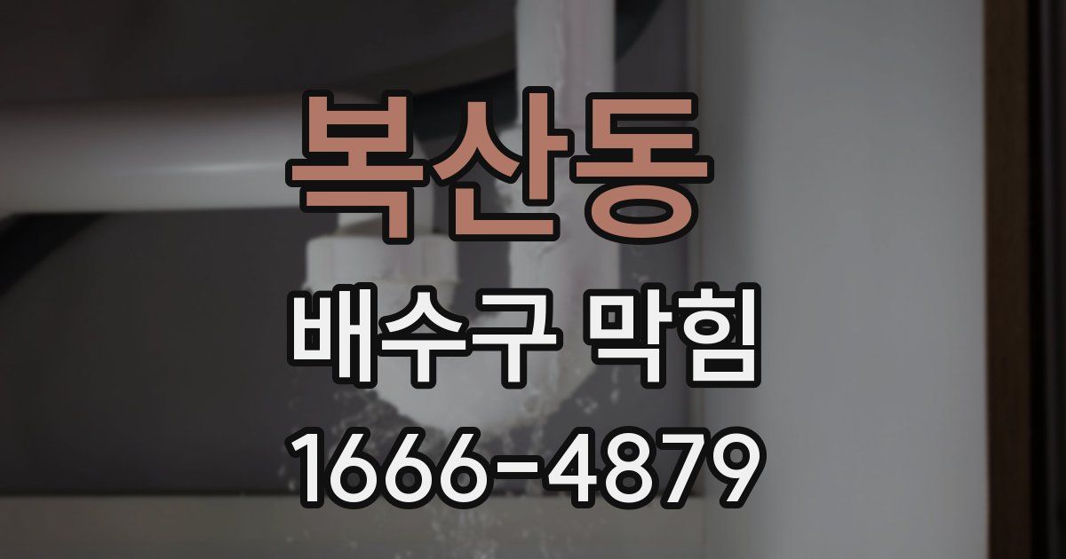 복산동 배수구 막힘