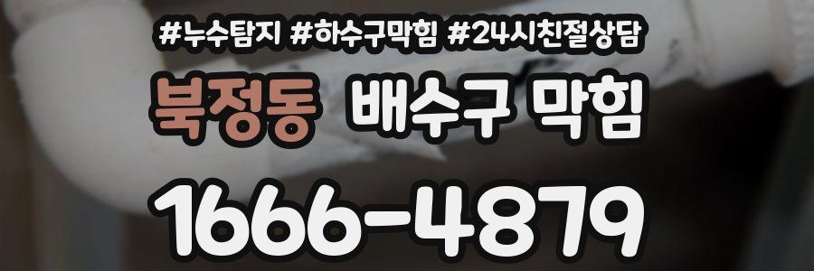 북정동 배수구 막힘