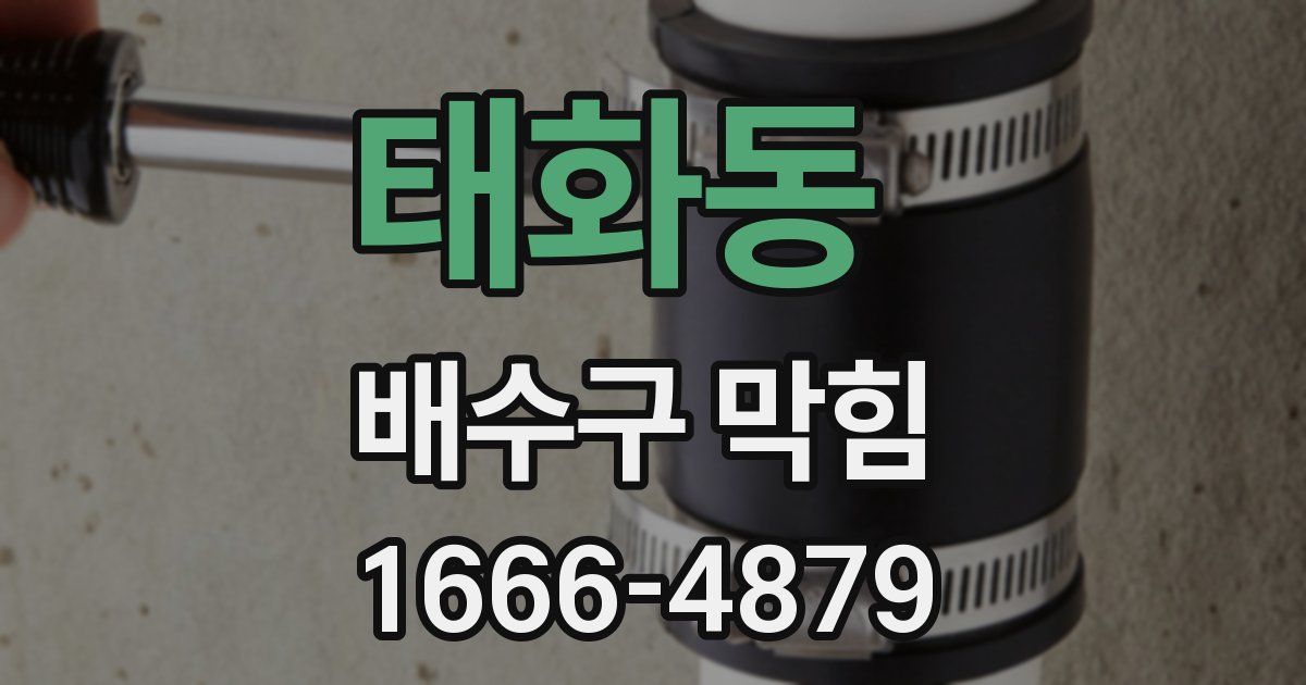 태화동 배수구 막힘