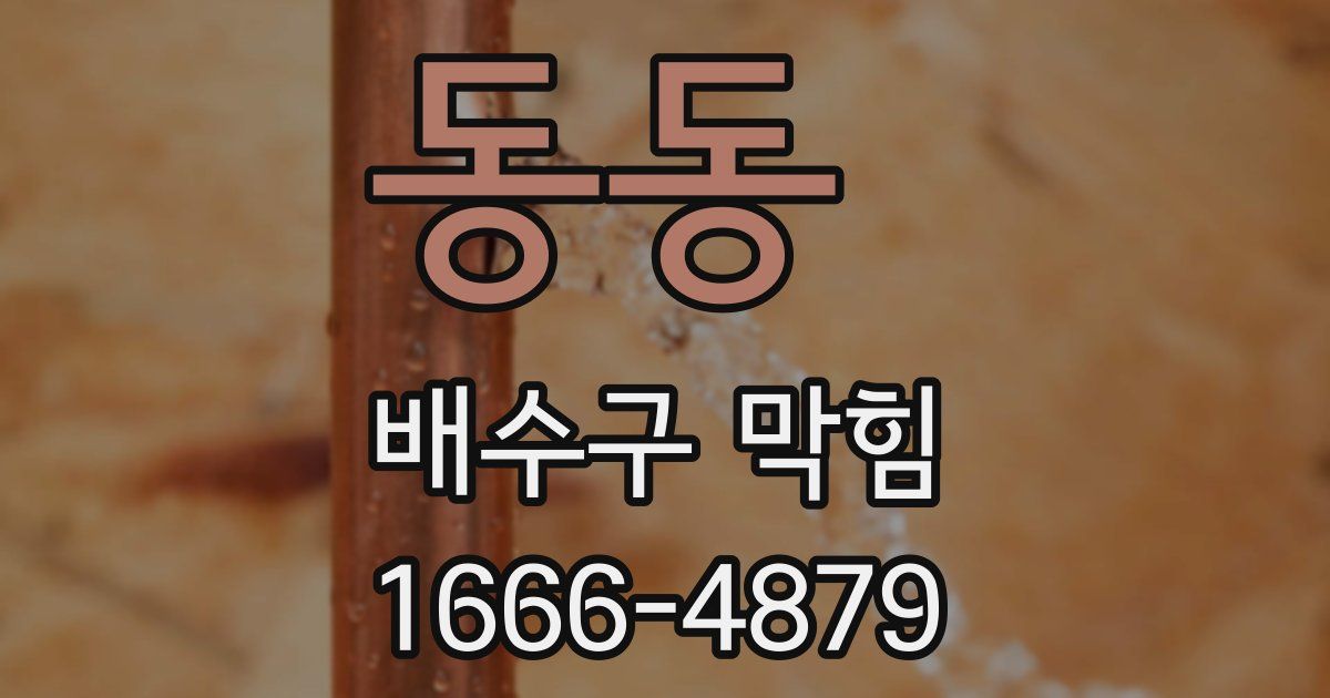동동 배수구 막힘