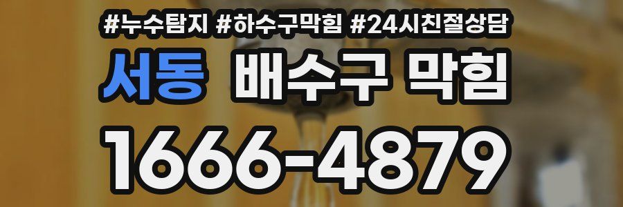서동 배수구 막힘