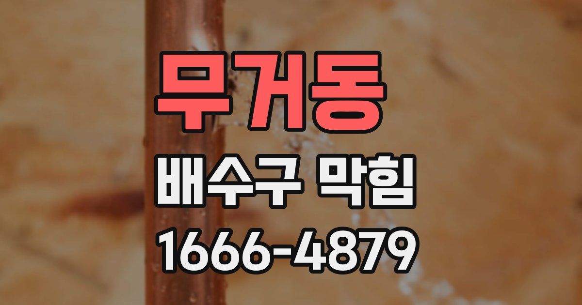 무거동 배수구 막힘
