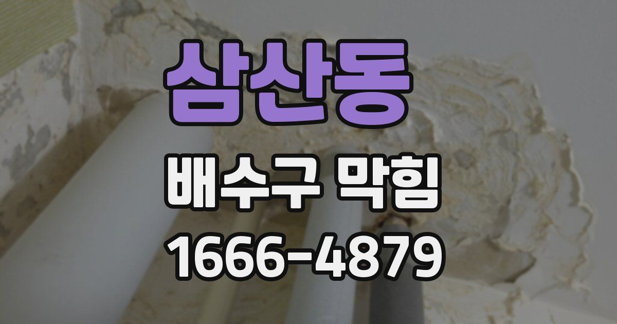 삼산동 배수구 막힘