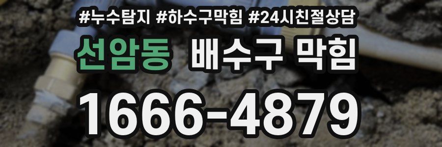 선암동 배수구 막힘