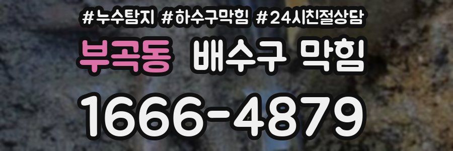 부곡동 배수구 막힘