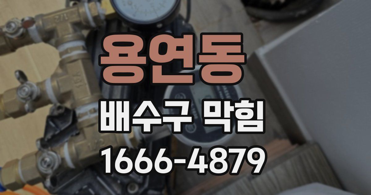 용연동 배수구 막힘