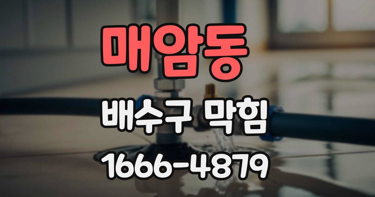 매암동 배수구 막힘