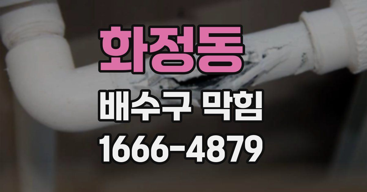 화정동 배수구 막힘