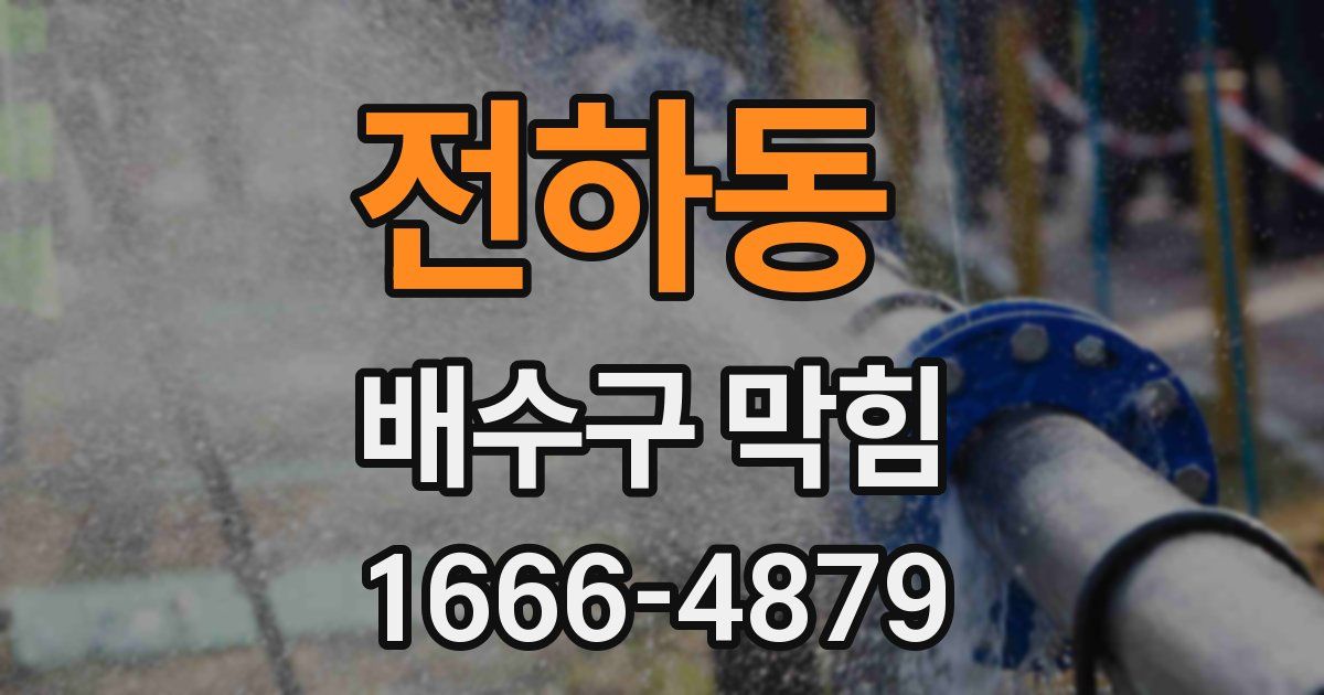 전하동 배수구 막힘