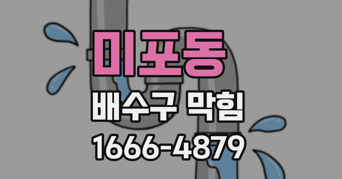 미포동 배수구 막힘