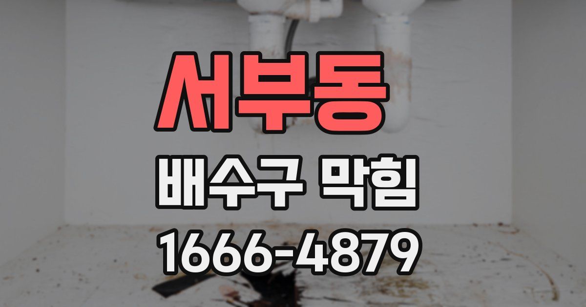 서부동 배수구 막힘