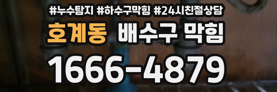 호계동 배수구 막힘