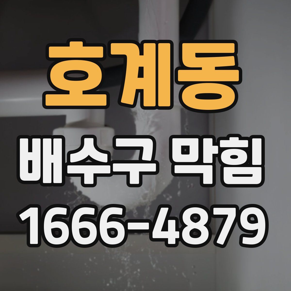 호계동 배수구 막힘