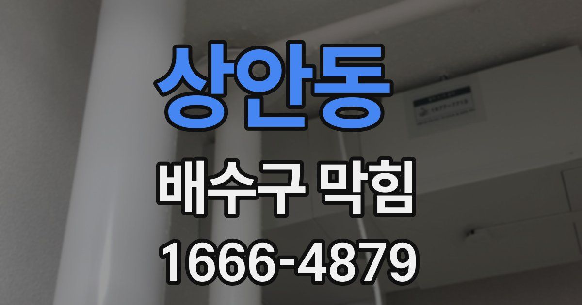 상안동 배수구 막힘