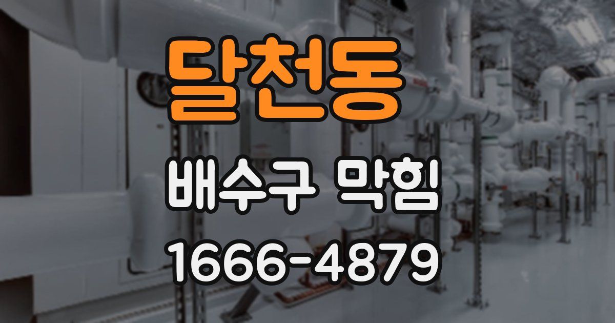 달천동 배수구 막힘