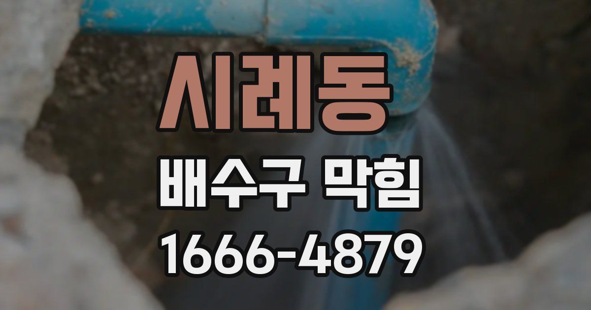 시례동 배수구 막힘