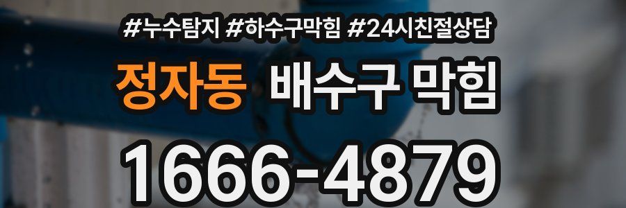 정자동 배수구 막힘
