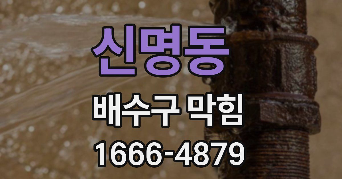 신명동 배수구 막힘