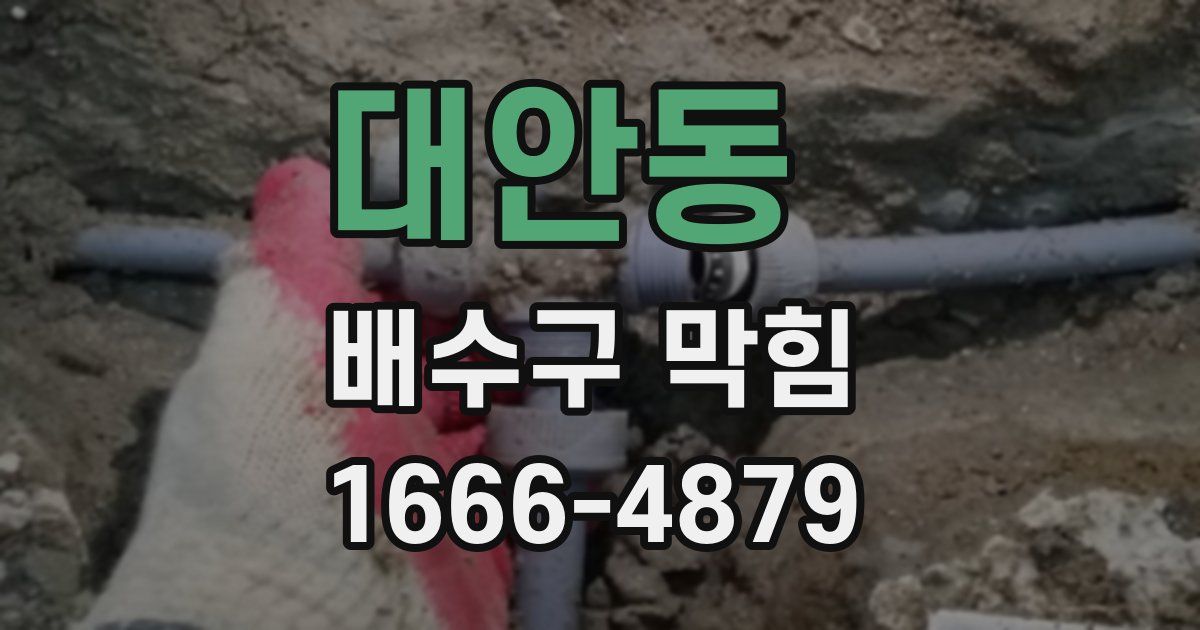 대안동 배수구 막힘