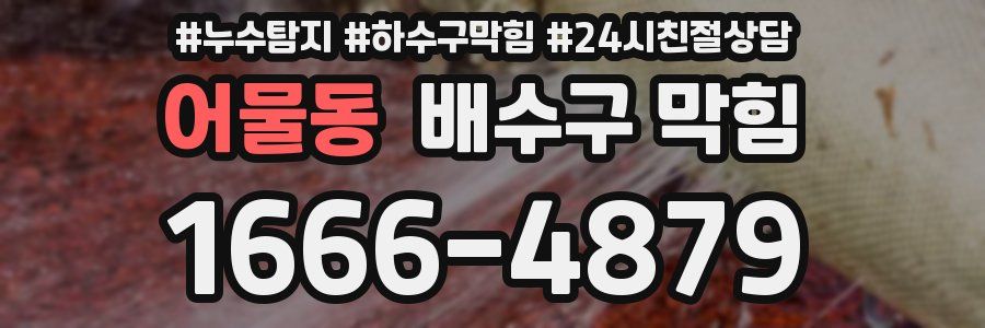 어물동 배수구 막힘
