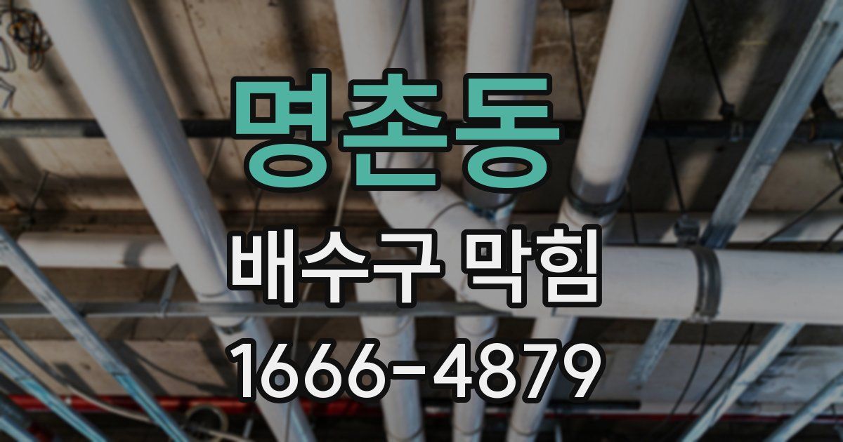 명촌동 배수구 막힘