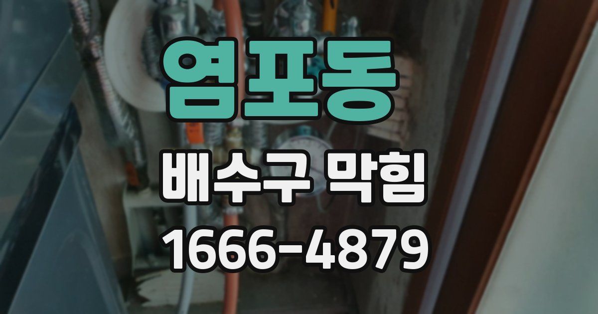 염포동 배수구 막힘