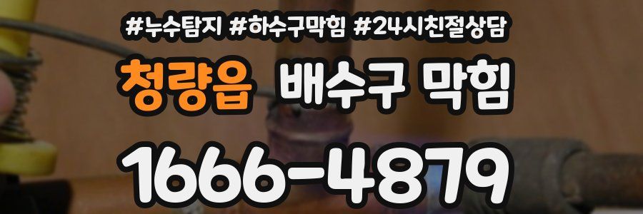 청량읍 배수구 막힘