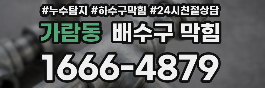 가람동 배수구 막힘