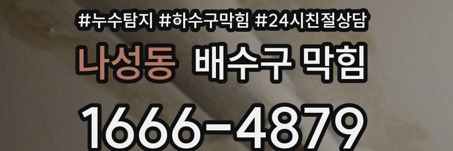 나성동 배수구 막힘