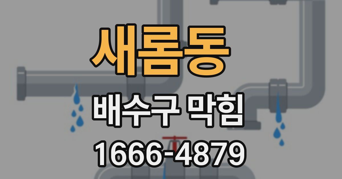 새롬동 배수구 막힘