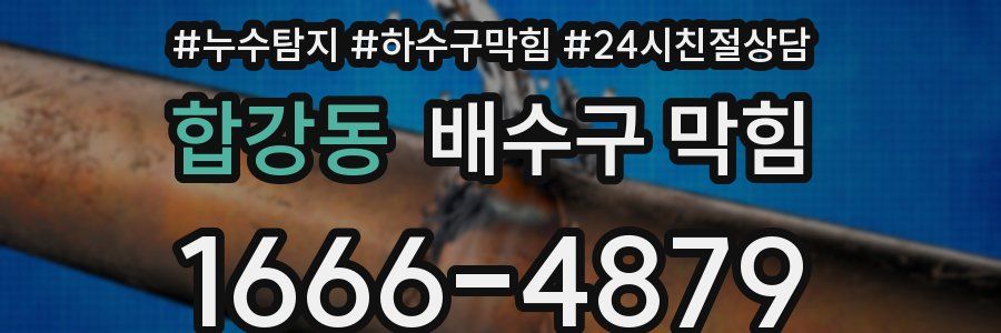 합강동 배수구 막힘