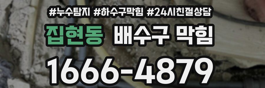 집현동 배수구 막힘