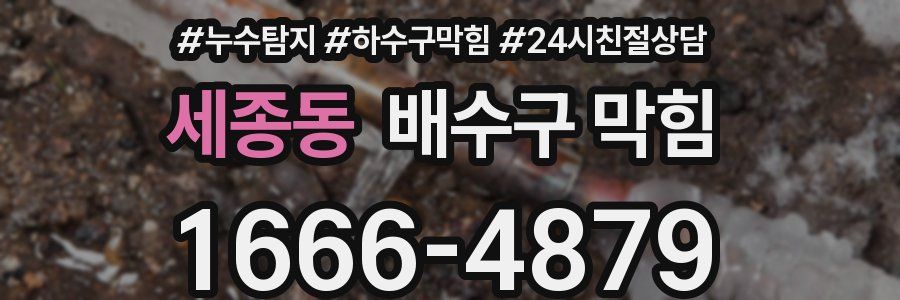 세종동 배수구 막힘