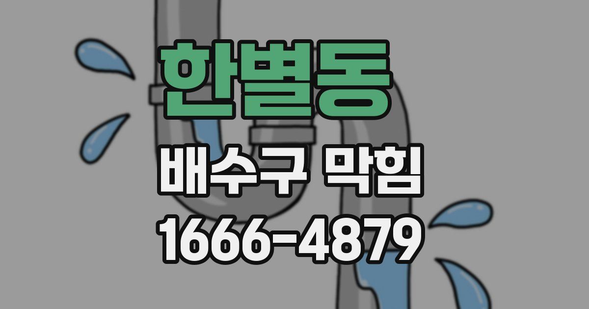 한별동 배수구 막힘