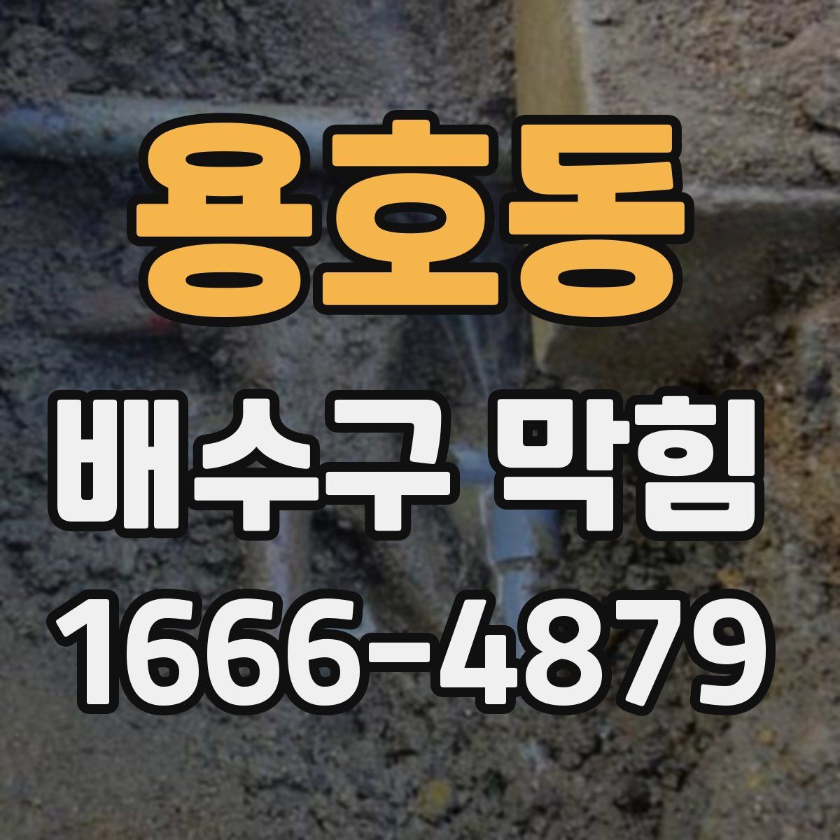 용호동 배수구 막힘