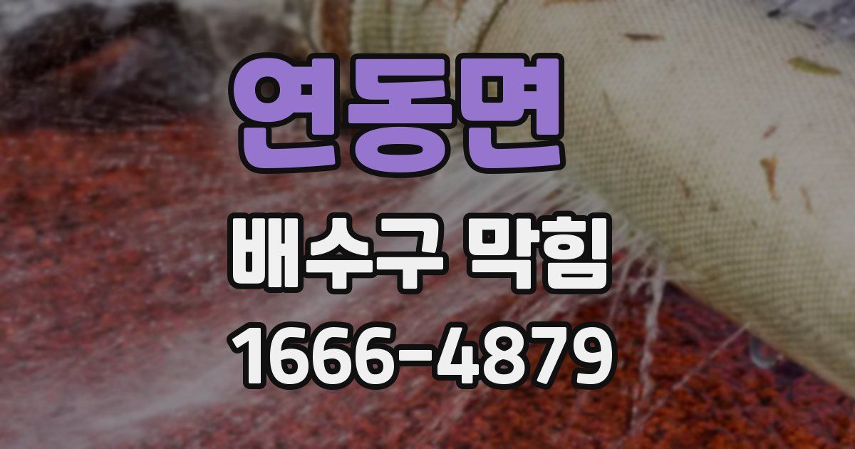 연동면 배수구 막힘