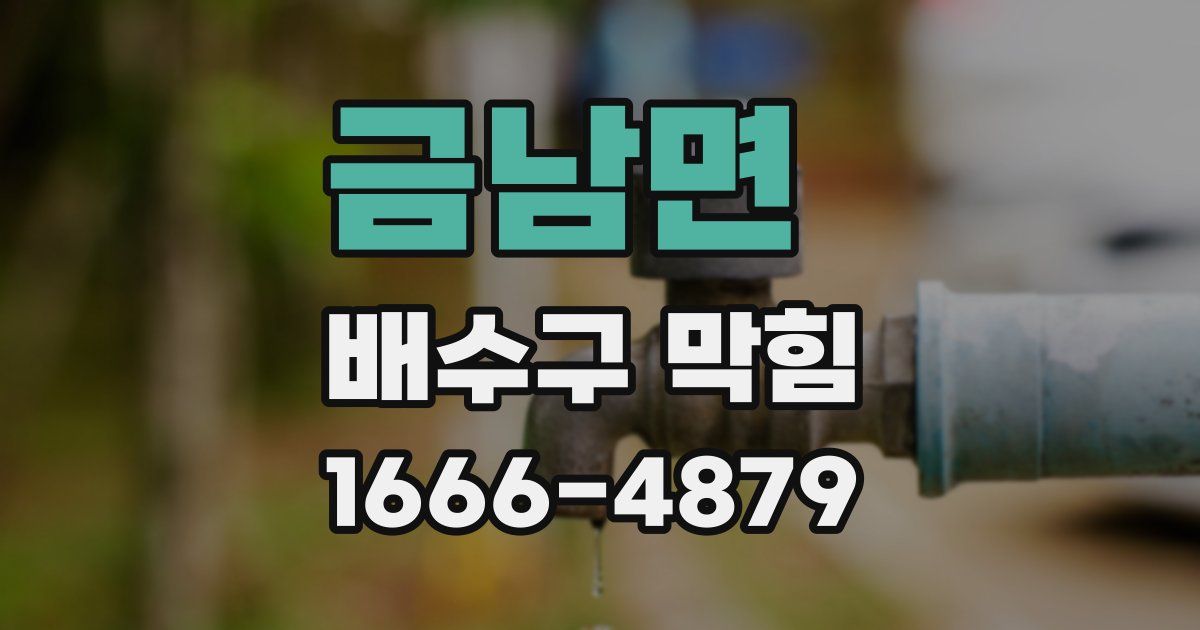 금남면 배수구 막힘