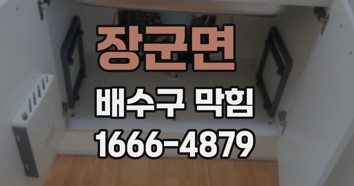 장군면 배수구 막힘