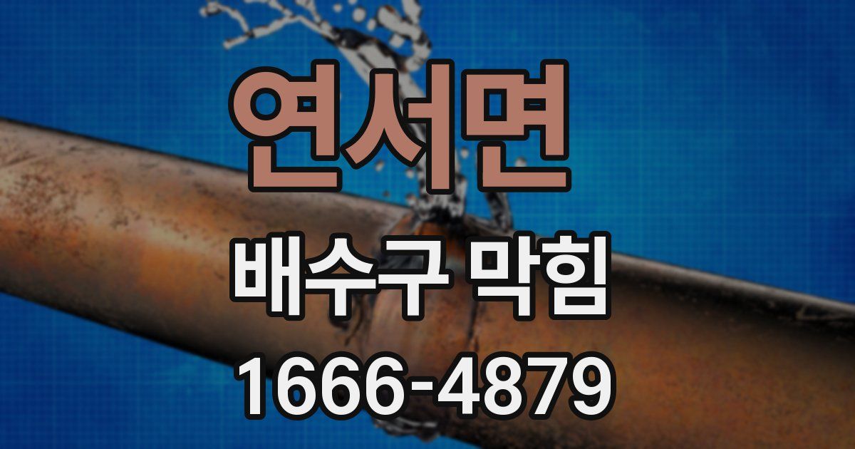 연서면 배수구 막힘