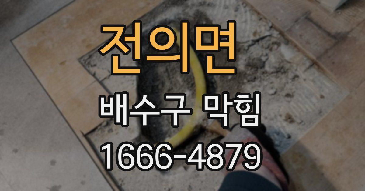 전의면 배수구 막힘