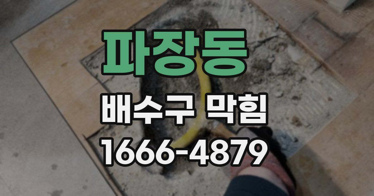 파장동 배수구 막힘
