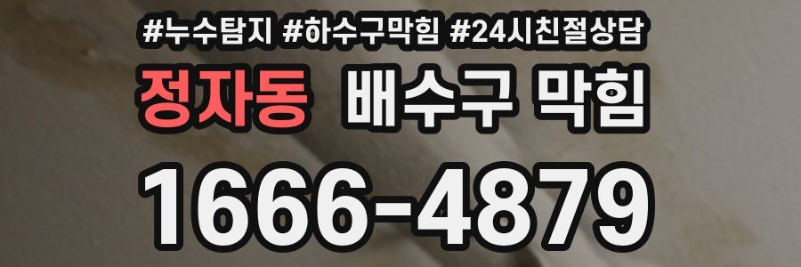 정자동 배수구 막힘