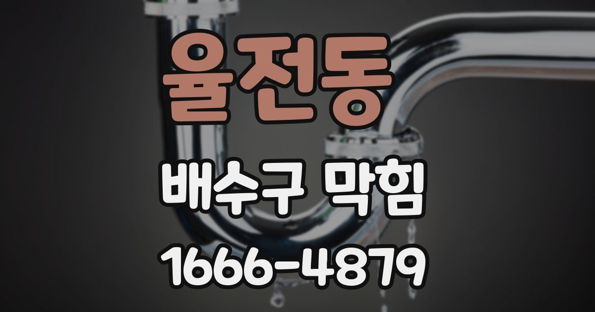 율전동 배수구 막힘