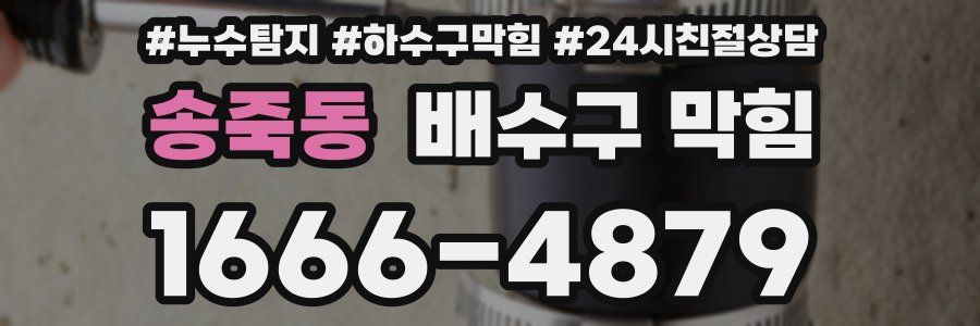 송죽동 배수구 막힘