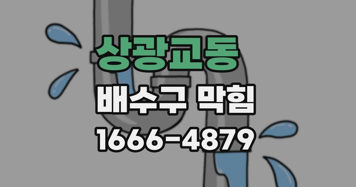 상광교동 배수구 막힘